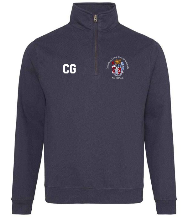 CCCU NETBALL 1/4 ZIP SWEATSHIRT