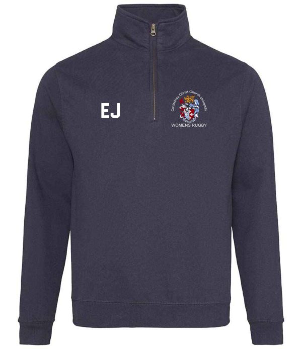 CCCU WOMENS RUGBY 1/4 ZIP SWEATSHIRT